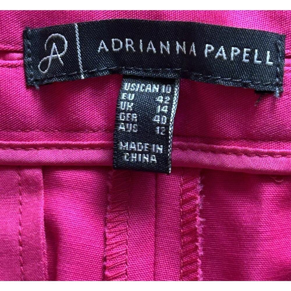 NEW Adrianna Papell Slim Leg Pant Palm Springs Afair Women's Size 10 Hot Pink - Picture 5 of 7
